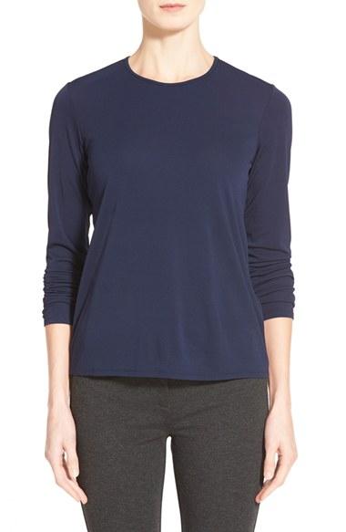 Women's Eileen Fisher Silk Tee - Blue