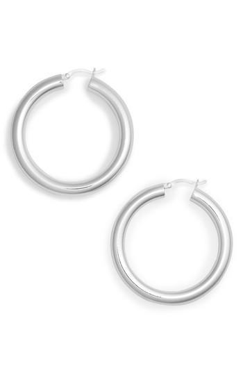 Women's Argento Vivo Medium Hollow Hoop Earrings