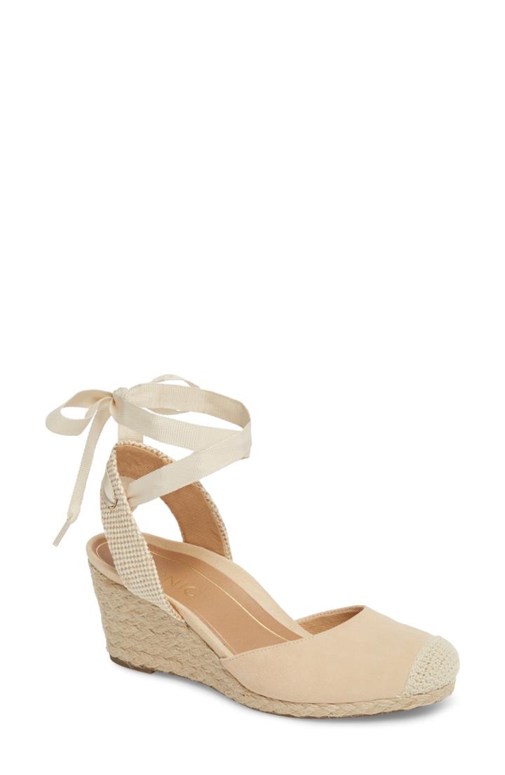 Women's Vionic Maris Orthaheel Espadrille Wedge Sandal .5 M - Beige