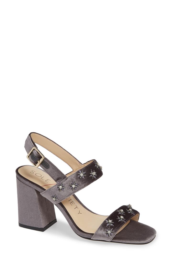 Women's Sole Society Jessibel Sandal M - Metallic