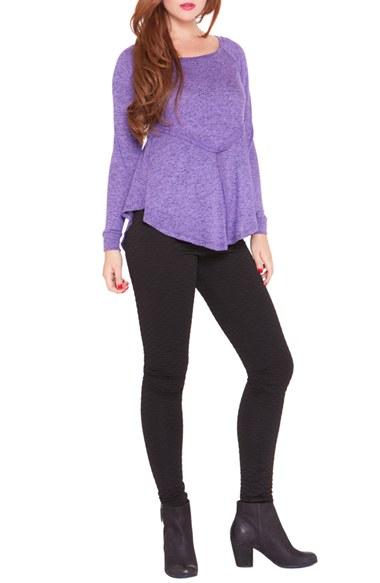 Women's Olian 'bridgitte' Maternity Tunic - Purple