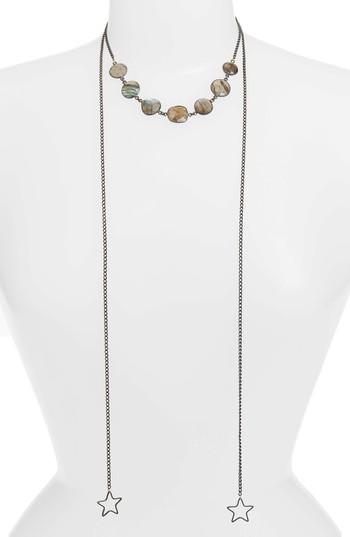 Women's Mad Jewels Stargirl Labradorite Lariat Necklace