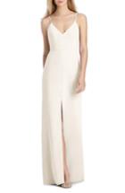 Women's Lela Rose Bridesmaid V-neck Crepe Mermaid Gown - Ivory