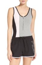 Women's Fila Viviana Quarter Zip Bodysuit - Grey