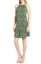 Women's Michael Michael Kors Paisley Paradise Drop Waist Dress - Green