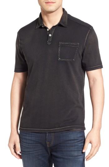 Men's Tommy Bahama 'kahuna' Fit Polo, Size Medium - Black