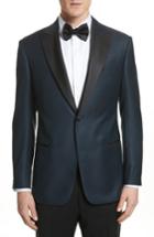 Men's Emporio Armani G-line Trim Fit Wool Dinner Jacket Us / 52 Eur - Blue