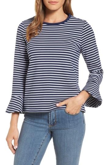 Women's Draper James Sadler Stripe Tee - Blue