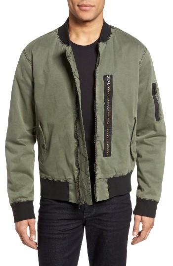 Men's Hudson Jeans Knox Twill Bomber Jacket - Green