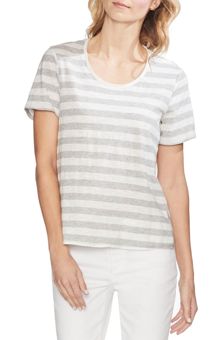 Women's Vince Camuto Amour City Stripe Tee, Size - Grey