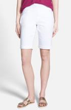 Petite Women's Jag Jeans 'ainsley' Slim Bermuda Shorts P - White
