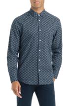 Men's Good Man Brand Floral Dot Slim Fit Sport Shirt - Blue