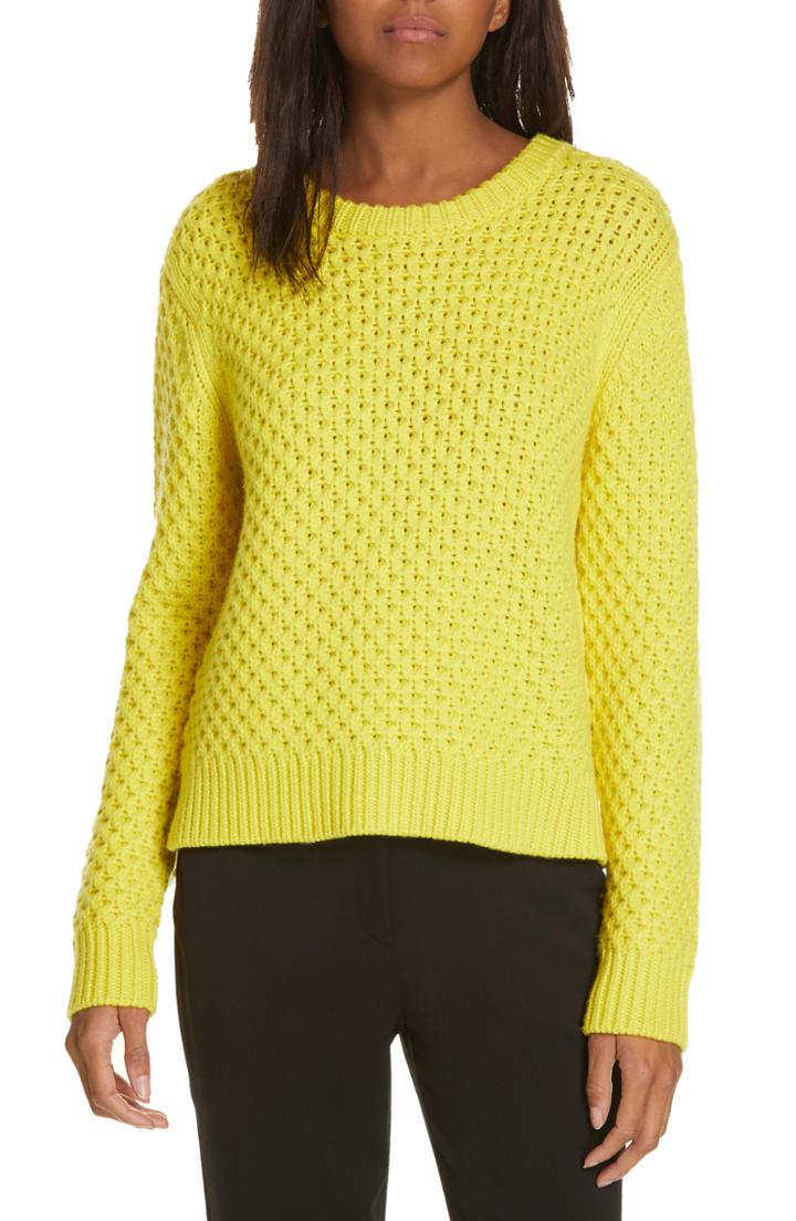 Women's Tory Burch Honeycomb Knit Sweater - Yellow