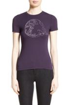 Women's Versace Collection Embellished Logo Tee Us / 38 It - Purple
