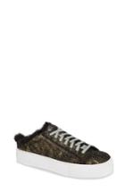 Women's P448 Clara Faux Fur Trim Slip-on Sneaker -4.5us / 35eu - Metallic