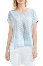 Women's Two By Vince Camuto Delicate Dabs Mixed Media Tee - Blue