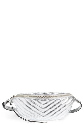 Rebecca Minkoff Edie Metallic Leather Belt Bag - Metallic