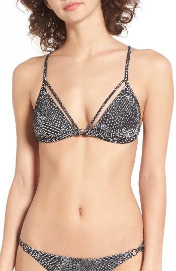 Women's Rvca Martian Ditsy Triangle Bikini Top