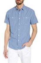 Men's Grayers Larkin Stripe Sport Shirt - Blue