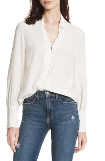 Women's L'agence Naomi Silk Blouse - Ivory