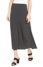 Women's Chaus Polka Dot Maxi Skirt - Black