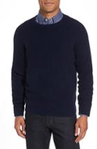 Men's Nordstrom Men's Shop Cashmere Waffle Knit Pullover - Blue