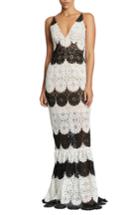Women's Dress The Population Candace Crochet Mermaid Gown - White