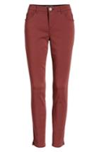 Petite Women's Wit And Wisdom Ab-solution Ankle Skinny Pants P - Red