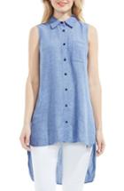 Women's Two By Vince Camuto Cotton & Linen Step Hem Tunic