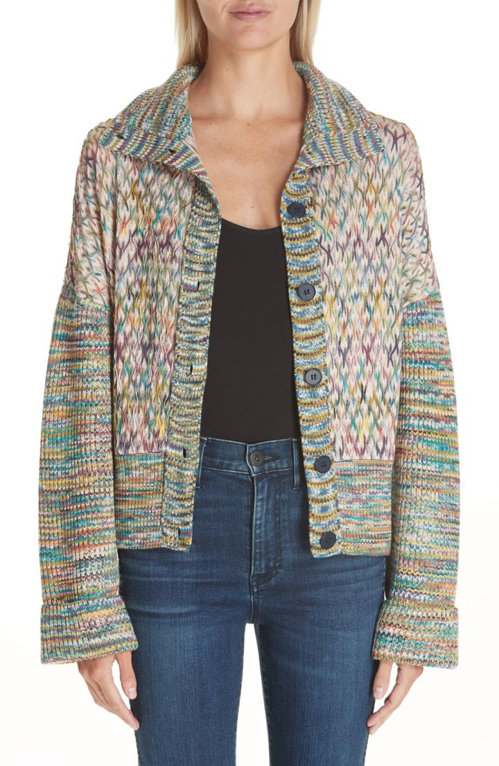 Women's Missoni Wool Blend Cardigan Us / 38 It - Blue