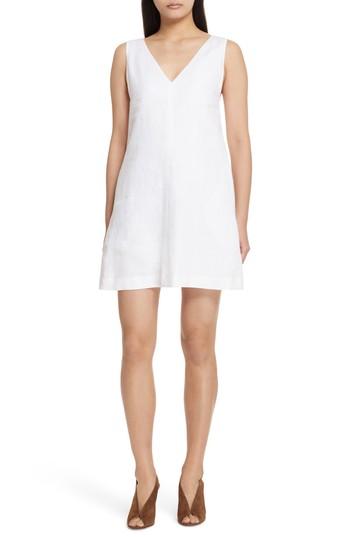 Women's Theory Linen Shift Dress - White
