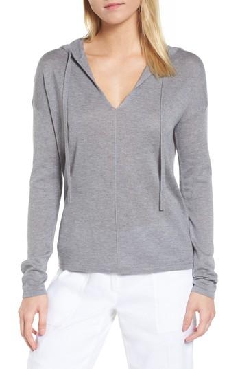 Women's Nordstrom Signature Silk & Cashmere Hoodie - Grey