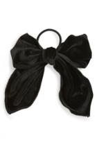 Cara Floppy Velvet Bow Hair Tie, Size - Black