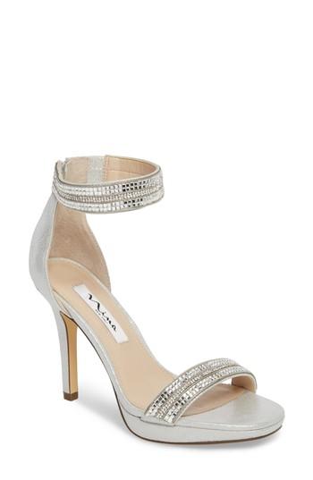 Women's Nina Aubrie Ankle Strap Sandal M - Metallic