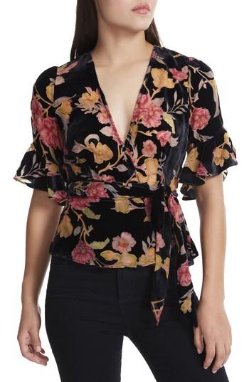 Women's Afrm Lula Wrap Top - Black
