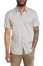 Men's John Varvatos Star Usa Trim Fit Print Sport Shirt, Size - Grey