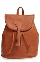 Sole Society Faux Leather Backpack - Brown