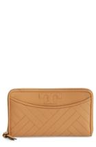 Women's Tory Burch Alexa Quilted Leather Continental Wallet - Brown