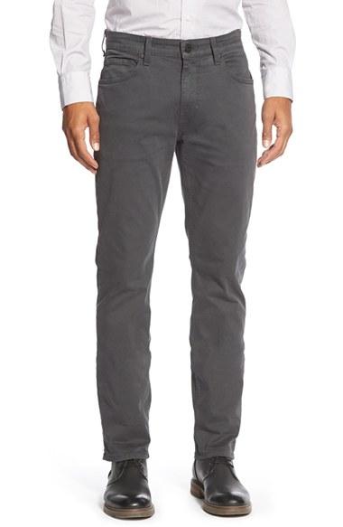 Men's Paige 'federal' Slim Straight Leg Twill Pants - Grey