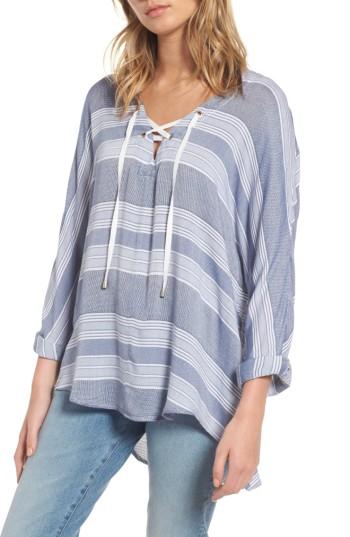 Women's Rails Lily Stripe Drawstring Top - Blue