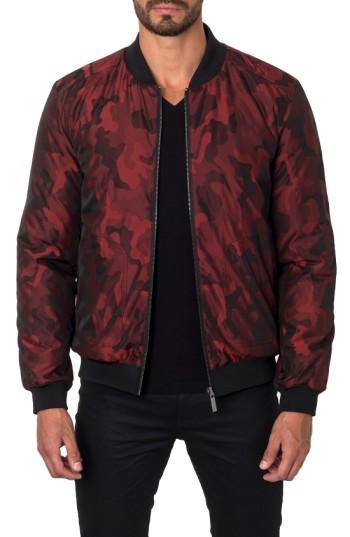 Men's Jared Lang New York Reversible Bomber Jacket - Red