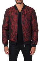Men's Jared Lang New York Reversible Bomber Jacket - Red