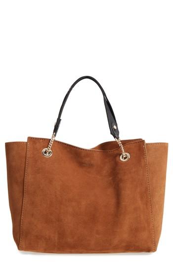 Jimmy Choo Flo Suede Tote - Brown