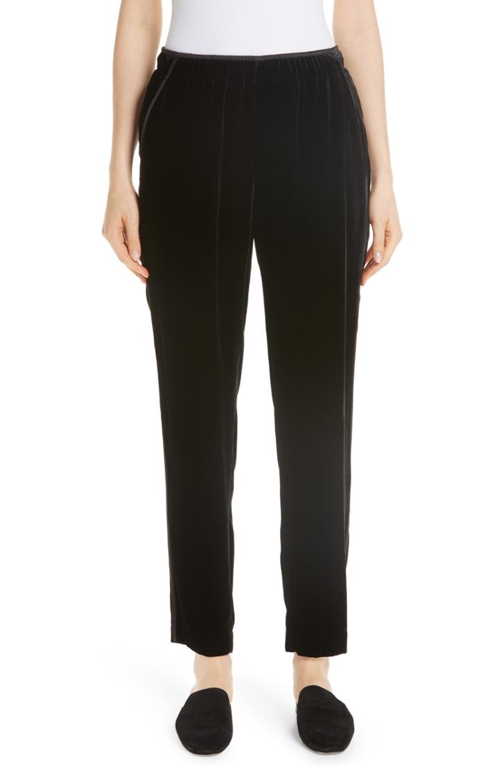 Women's Lafayette 148 New York Velvet Track Pants