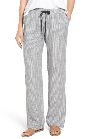 Women's Caslon Drawstring Linen Pants - Ivory