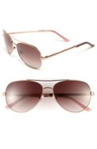 Women's Kate Spade New York 'avaline' 58mm Aviator Sunglasses - Rose Gold/ Brown Gradient