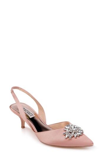 Women's Badgley Mischka Salena Pointy Toe Pump .5 M - Pink