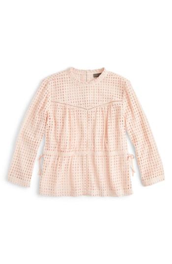 Women's J.crew Point Sur Eyelet Top - Pink