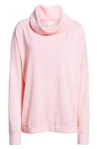 Women's Caslon Burnout Back Pleat Sweatshirt, Size - Pink