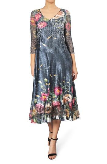 Women's Komarov Print A-line Midi Dress - Blue